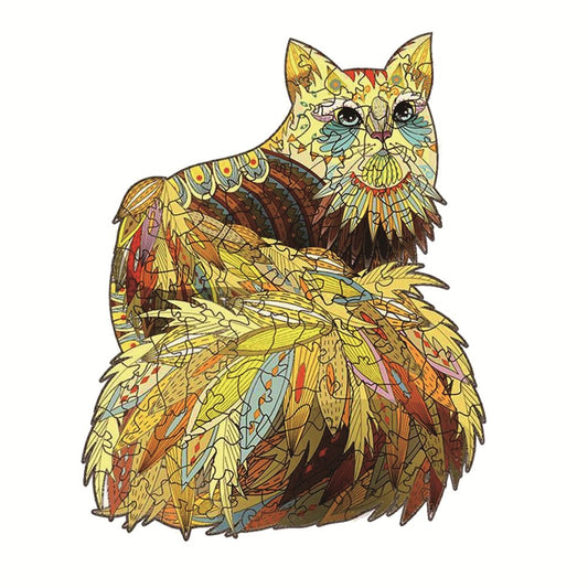 Colorful Cat Wooden Jigsaw Puzzle Collection