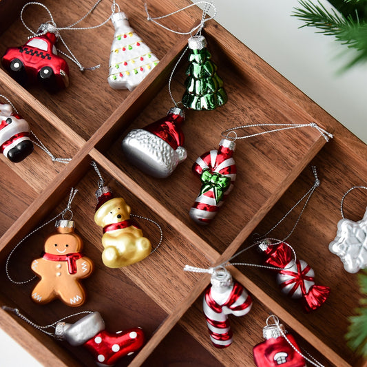 Glass Christmas Ornament Collection – Assorted Holiday Designs
