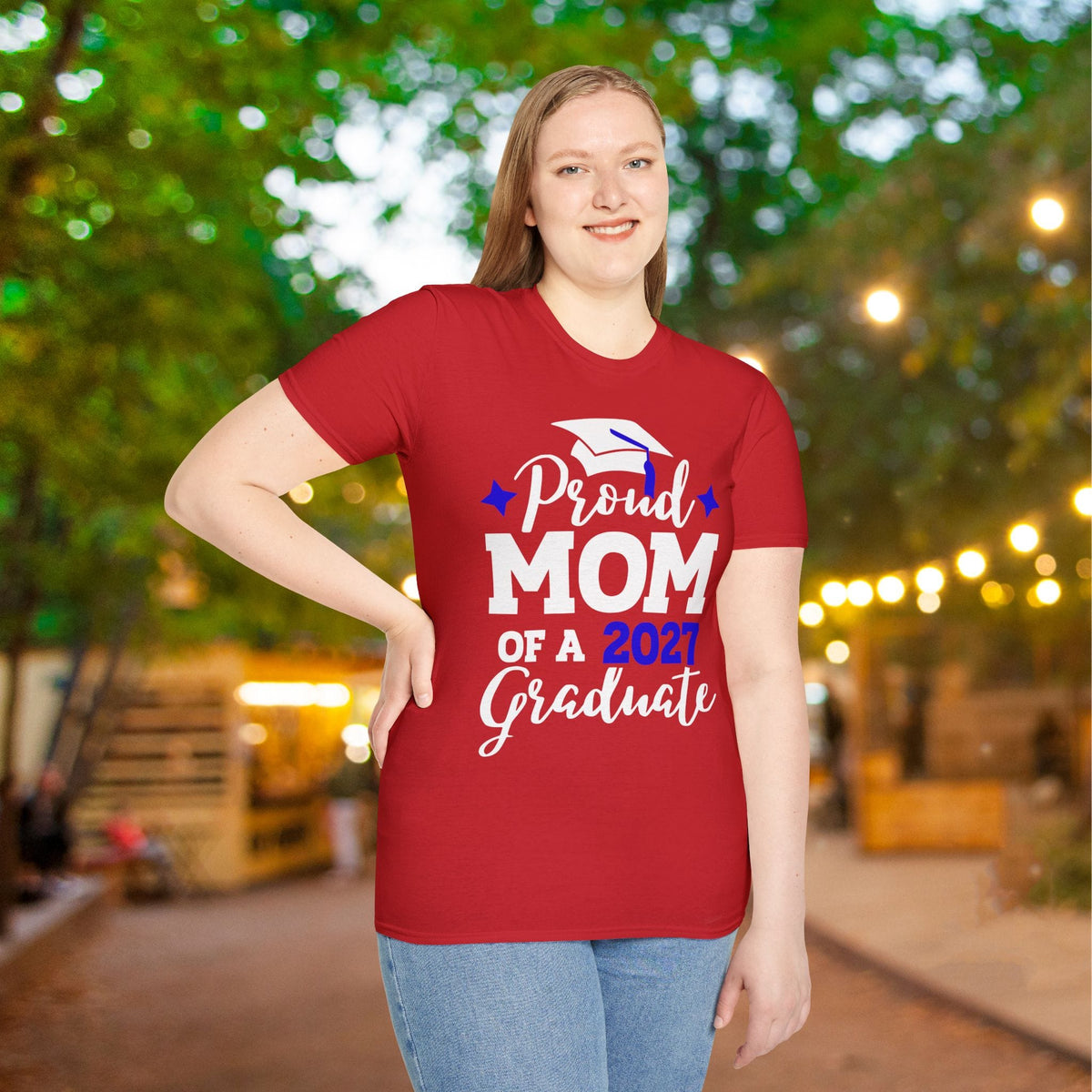 Proud Mom of a 2027 Graduate Adult T-shirt