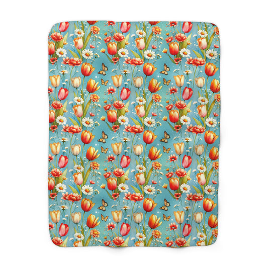 Butterfly Bloom Fleece Blanket