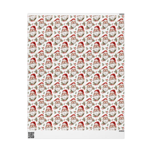 Berry Merry Santa Wrapping Paper