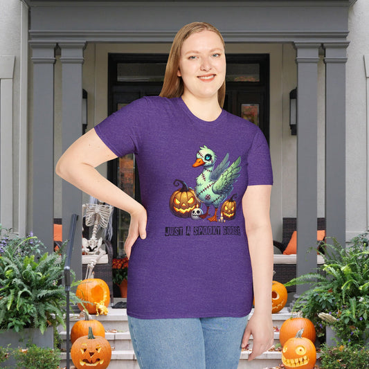 Just A Spooky Goose Adult T-shirt