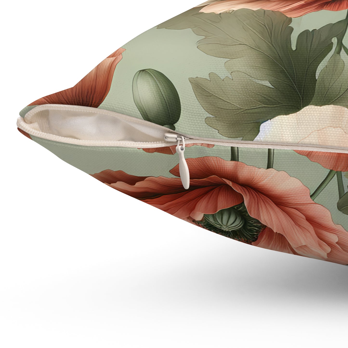 Blushing Poppy Throw Pillow