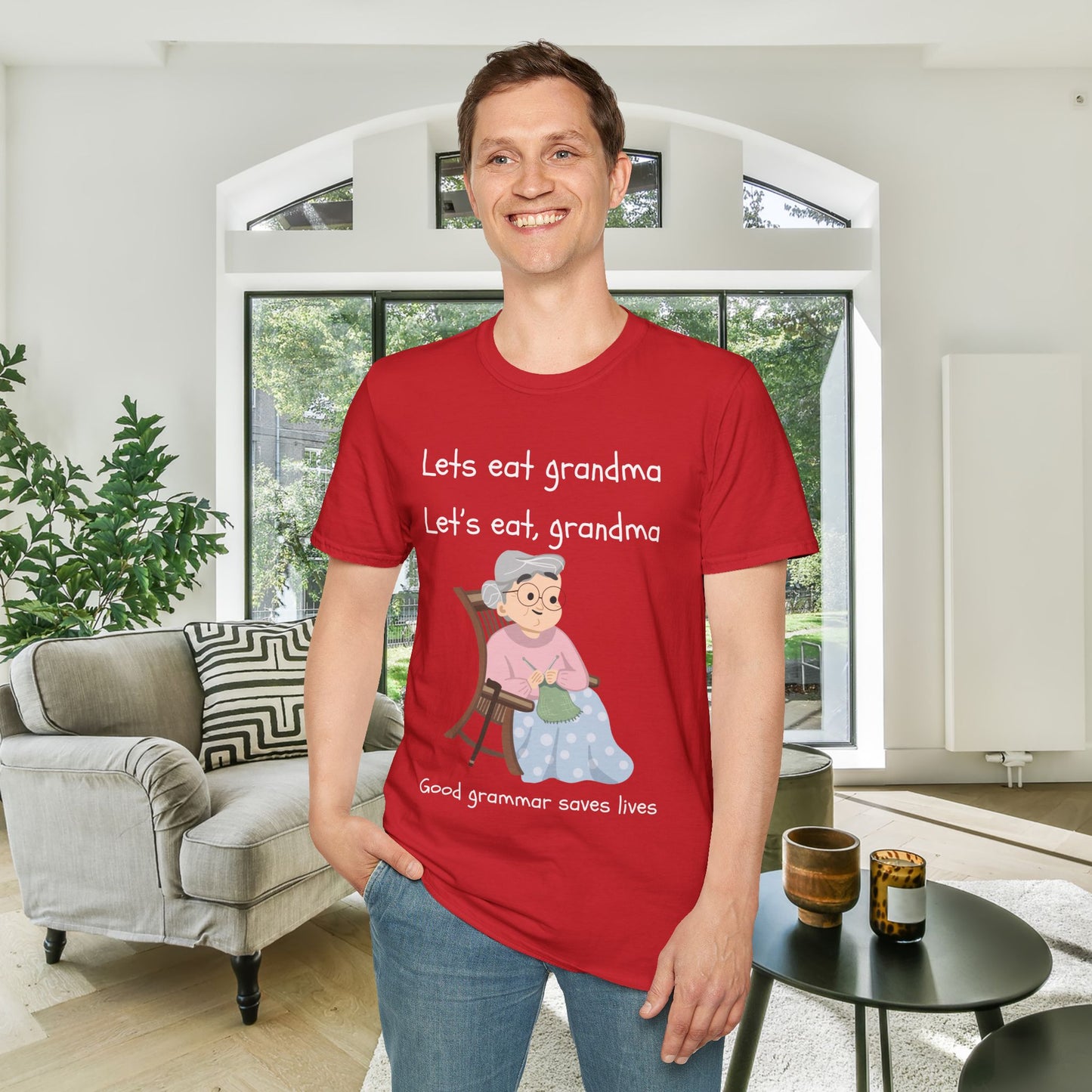 Lets Eat Grandma Good Grammar Saves Lives Adult T-shirt