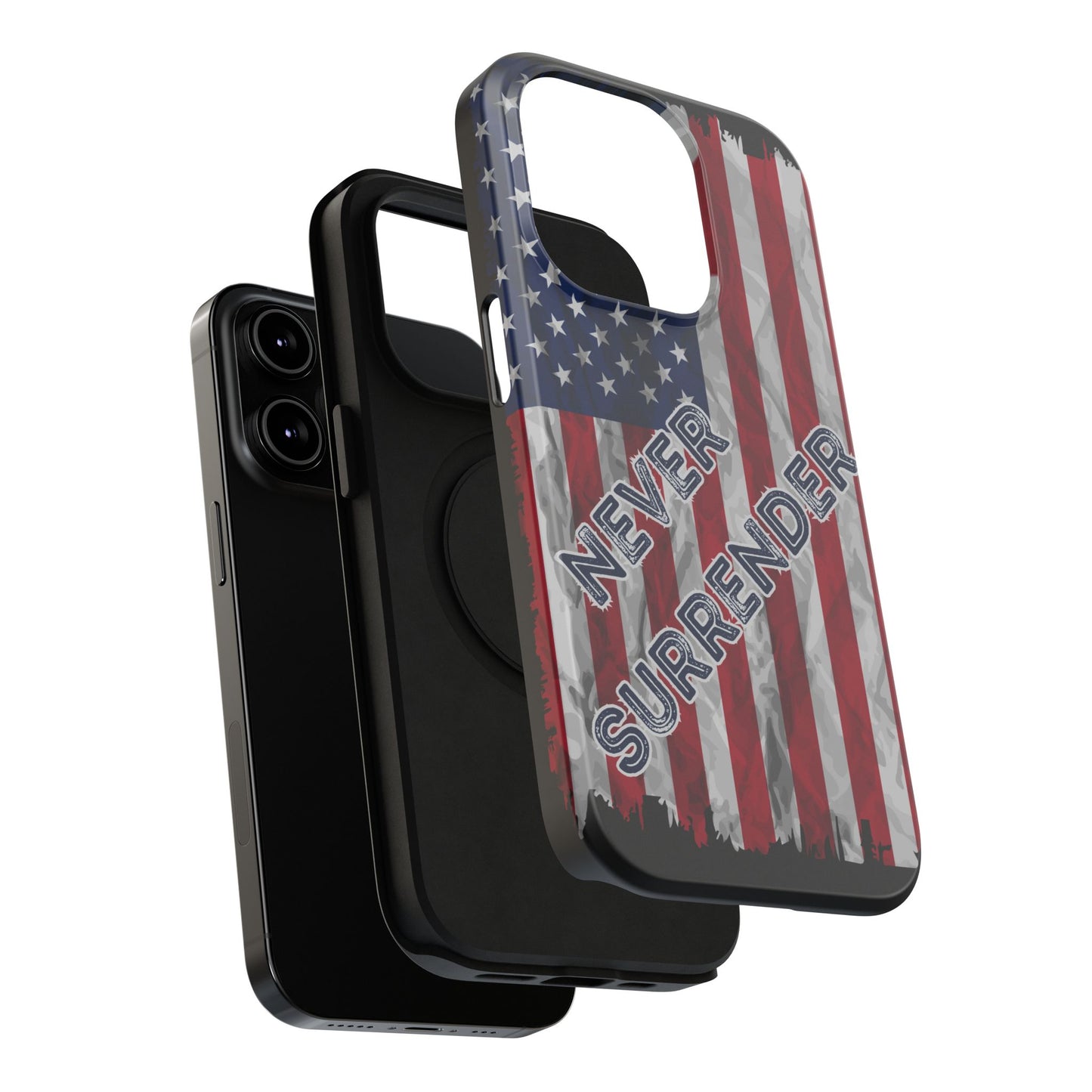 Never Surrender American Flag Impact-Resistant Cases