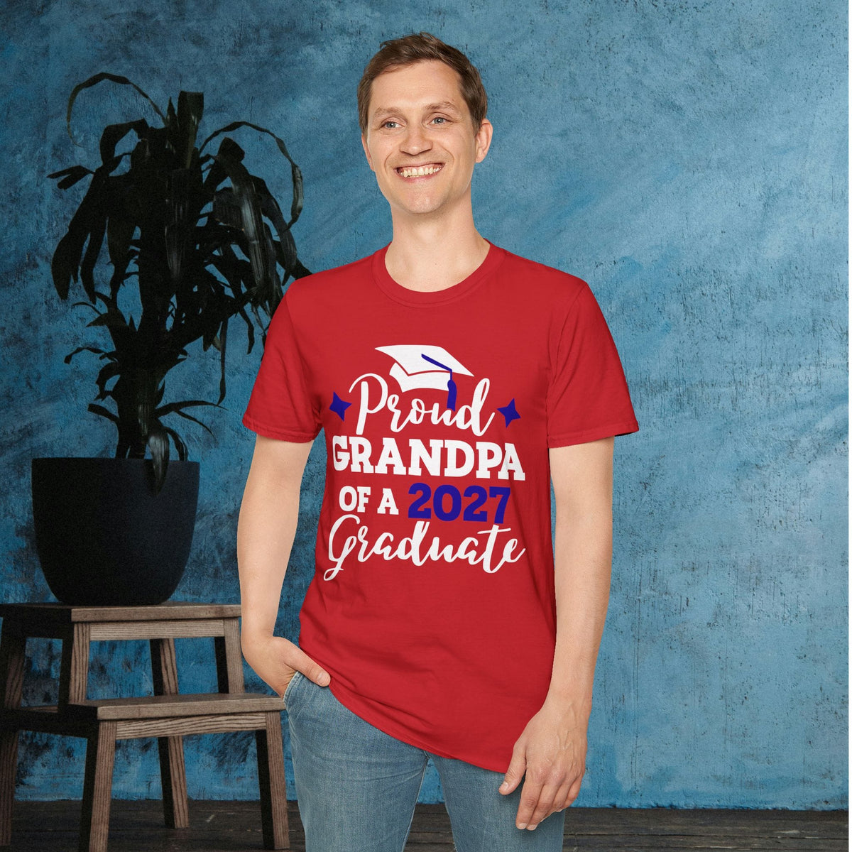 Proud Grandpa of a 2027 Graduate Adult T-shirt