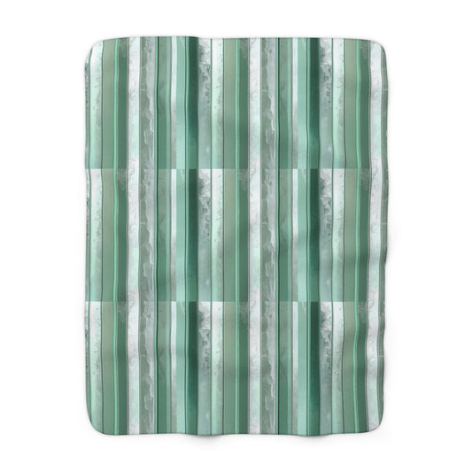 Seafoam Glass Sherpa Fleece Blanket