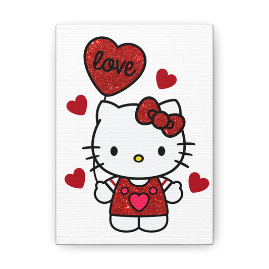 Hello Kitty Love Canvas Vertical Wraps w/o Frame