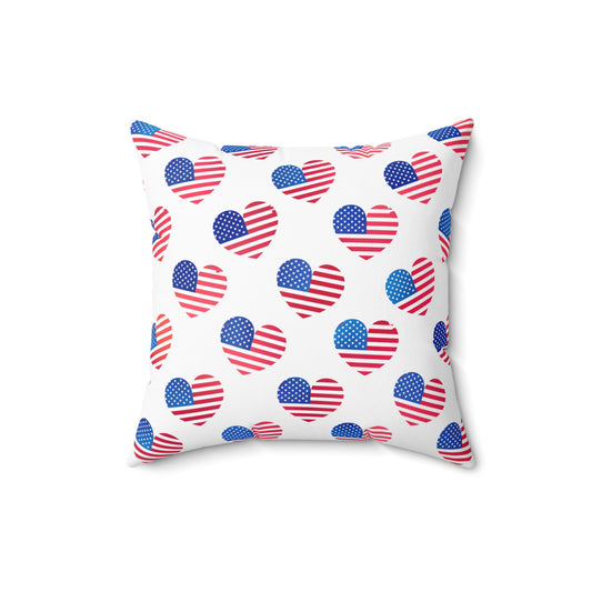 Hearts of Freedom Throw Pillow