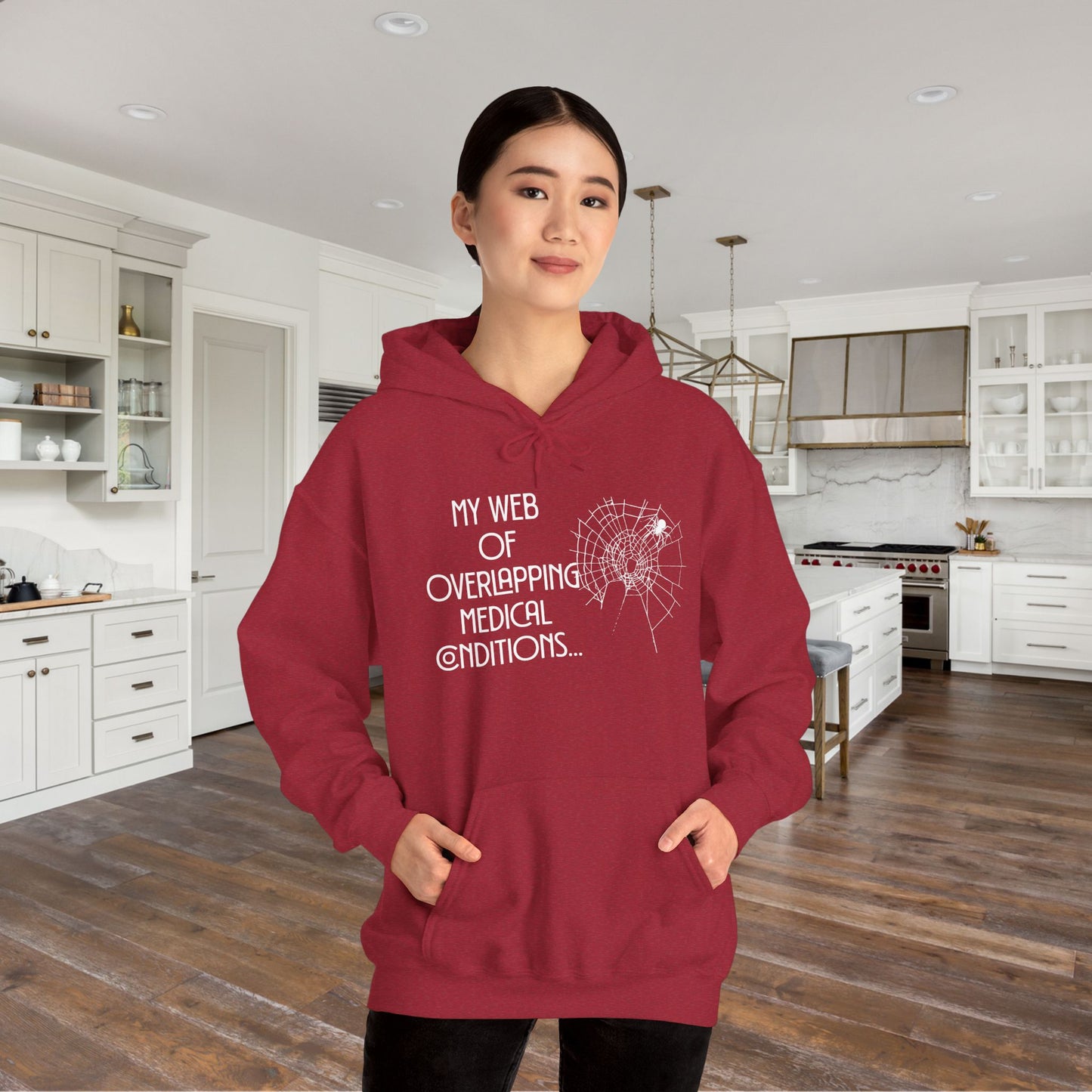 My Web of Overlapping Medical Conditions Heavy Blend™ Hooded Sweatshirt