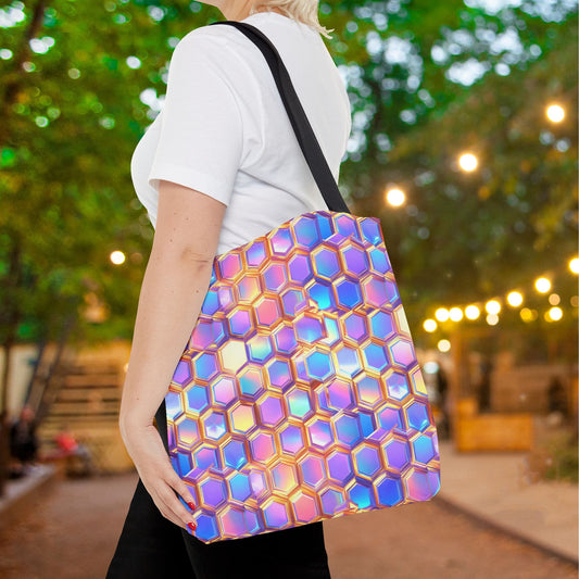 Aurora Hexagons Canvas Tote Bag