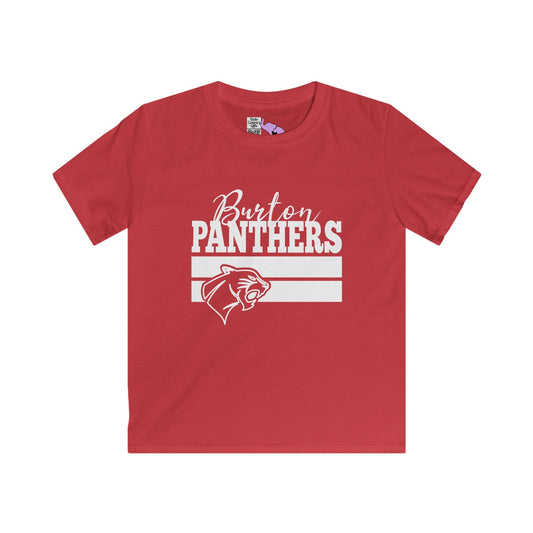 Burton Panthers w/Mascot & Stripes Youth Softstyle Tee