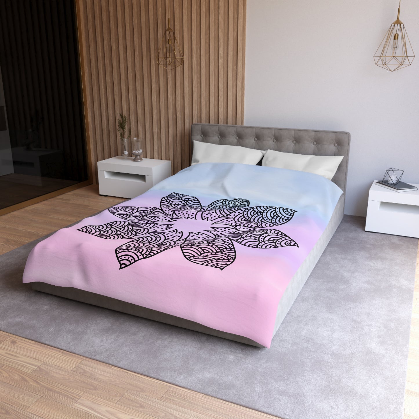 Serene Bloom Microfiber Duvet Cover