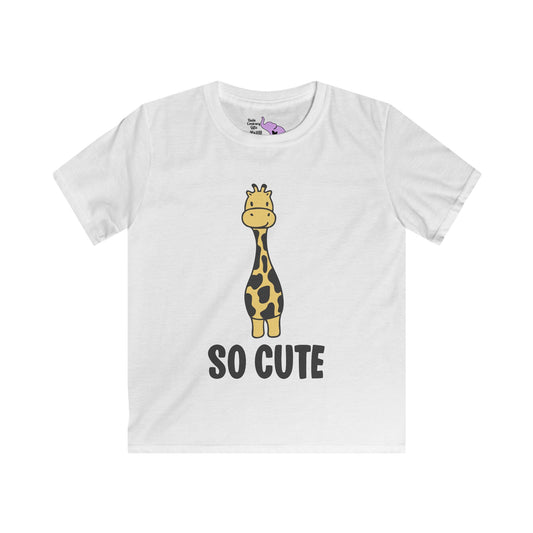 So Cute (Giraffe) Kids Softstyle Tee