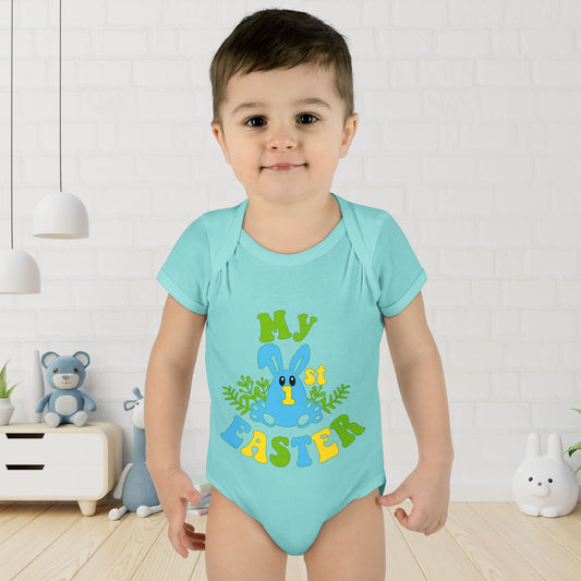 My First Easter (3) Infant Baby Rib Bodysuit