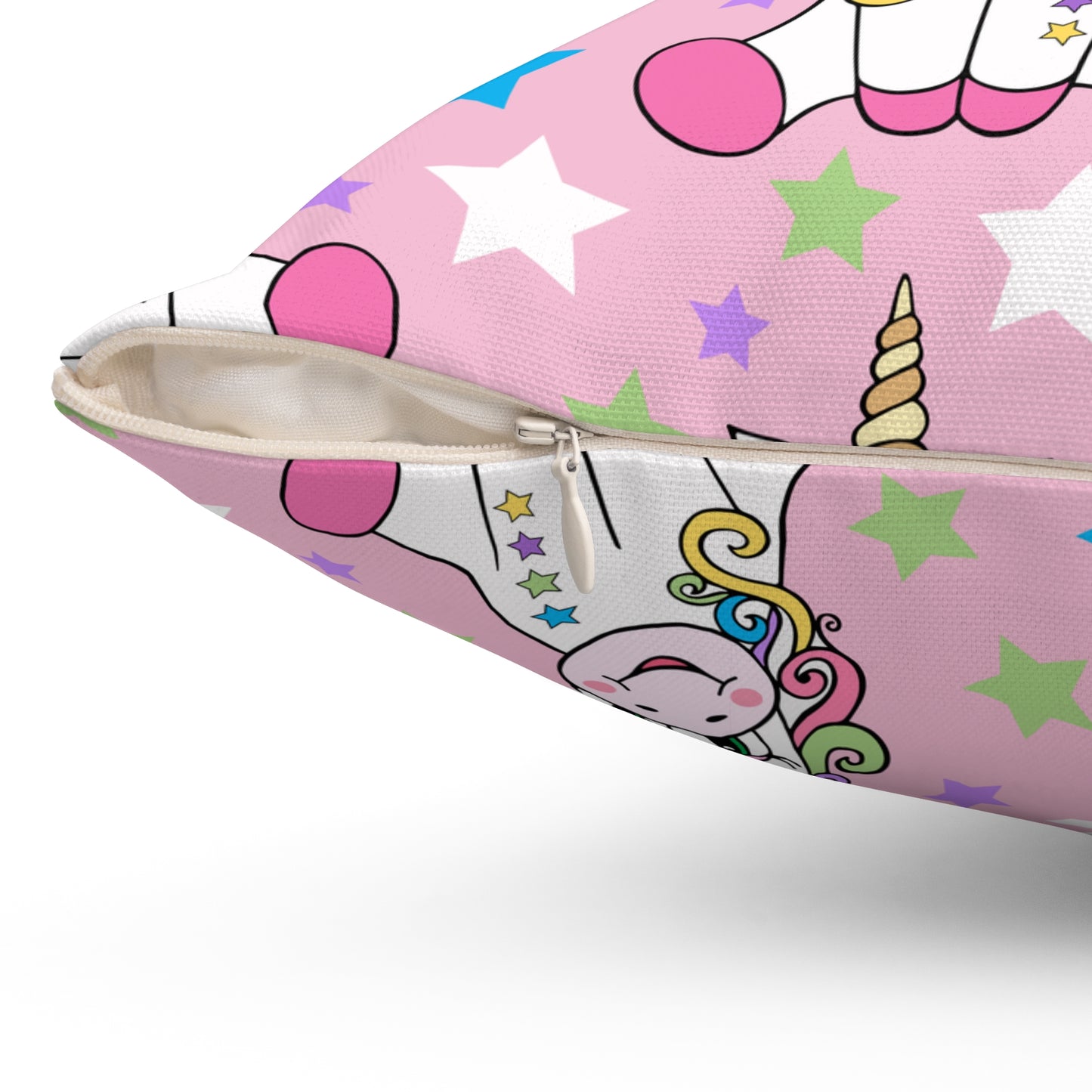 Unicorns on Pink Throw Pillow