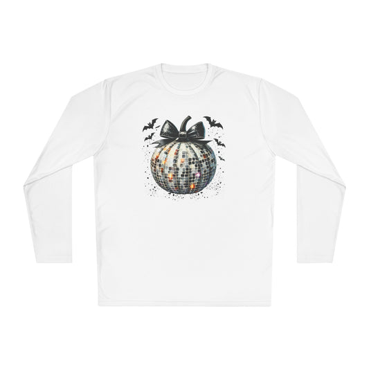Disco Silver Pumpkin Adult Long Sleeve Tee