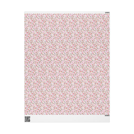 Christmas Unicorn 2 Custom Name Wrapping Paper (Natalie)