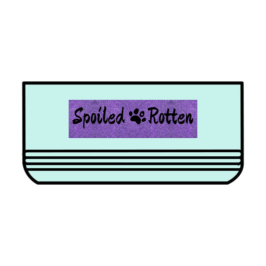 Spoiled Rotten Purple Dog Bowl