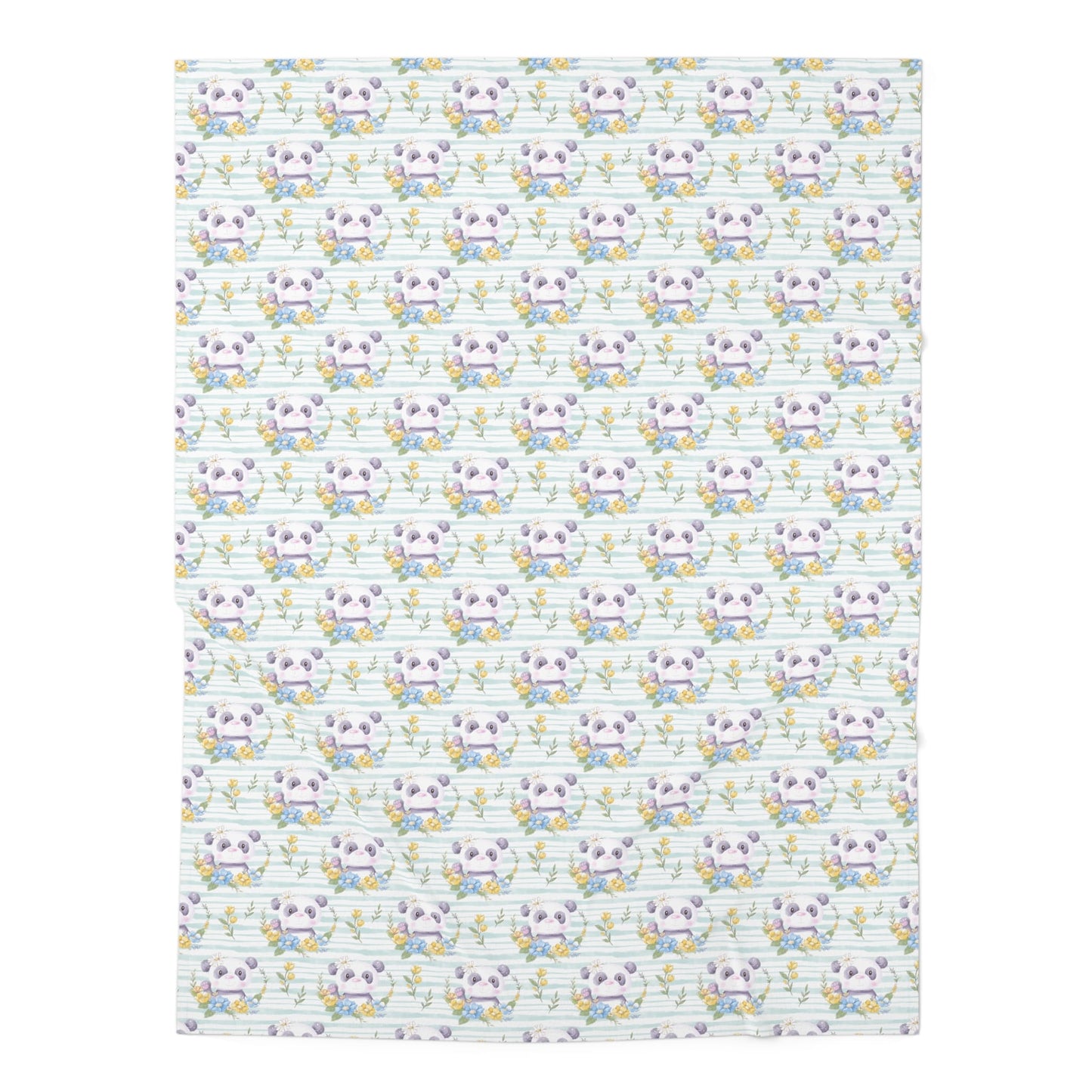 Pandas in Bloom Baby Swaddle Blanket