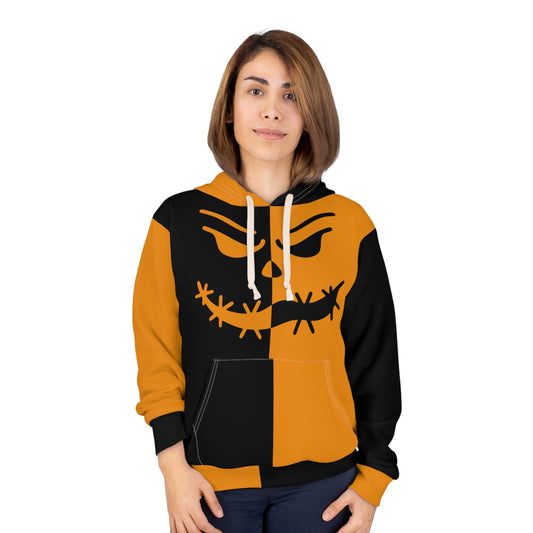 Creepy Stitch Hoodie – Orange & Black