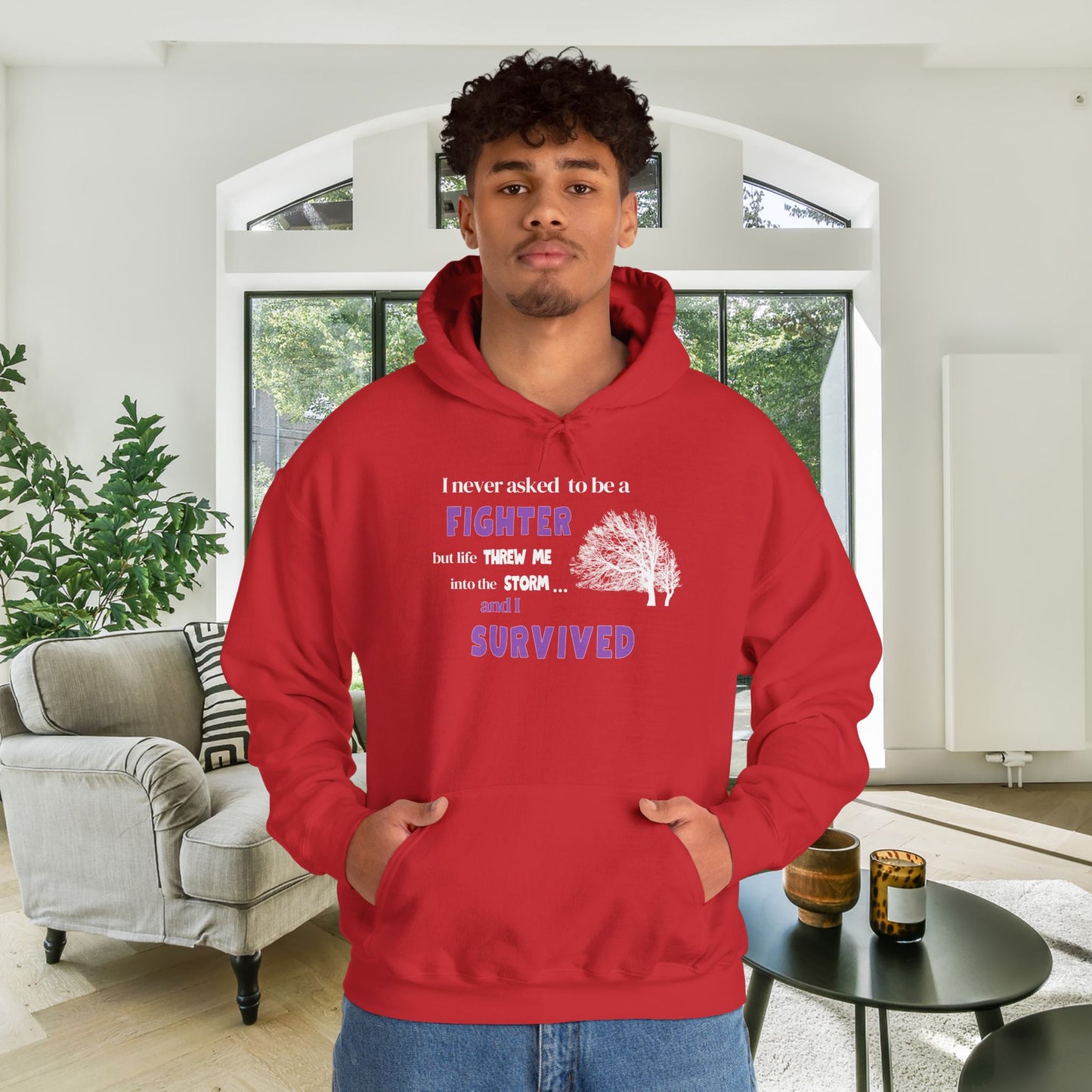 I Never Asked To Be a Fighter... Adult Heavy Blend™ Hoodie