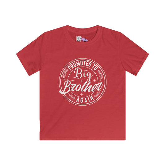 Promoted To Big Brother Again (Circle) Youth Softstyle Tee