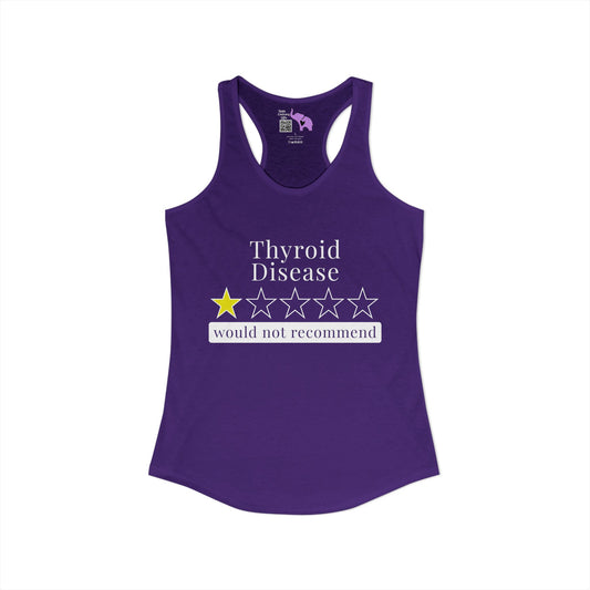 Thyroid Disease 1 Star Would Not Recommend Women's Ideal Racerback Tank