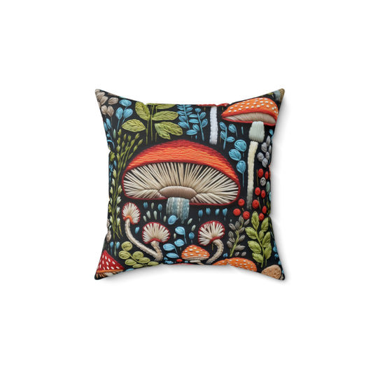 Shroom Bloom Throw Pillow