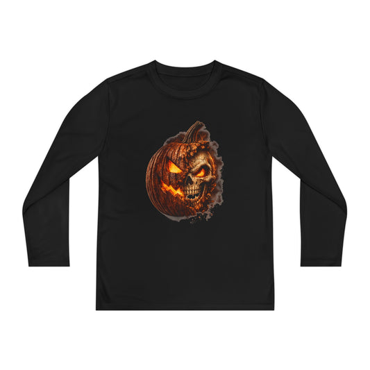 Crumbling Jack-O'-Lantern Youth Long Sleeve Tee