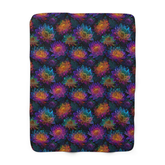 Luminous Lotus Fleece Blanket