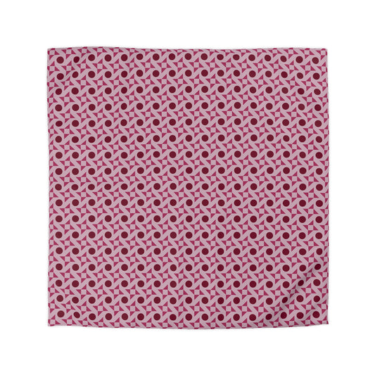 Crimson Pinwheels Microfiber Duvet Cover