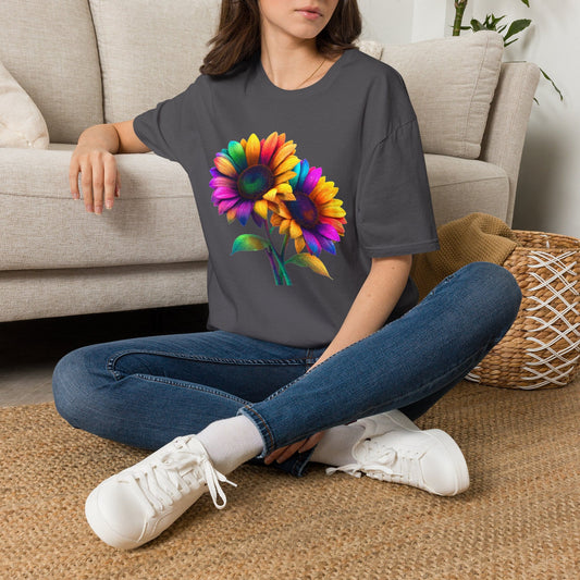 Colorburst Flowers Adult T-shirt