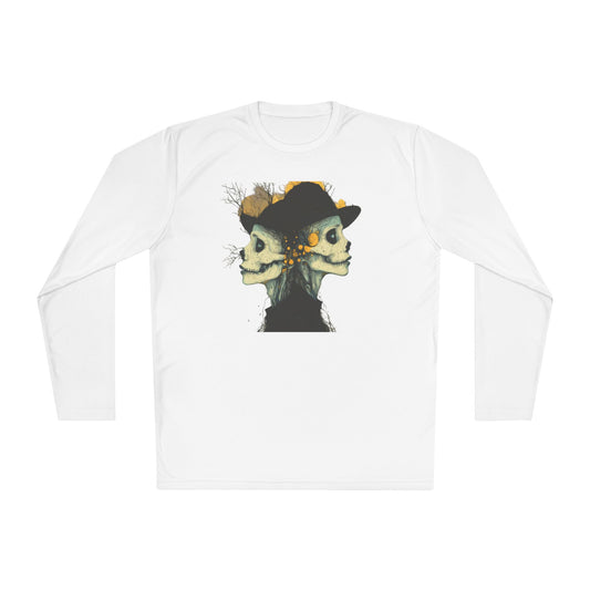 Creepy Skull Witches Adult Long Sleeve Tee