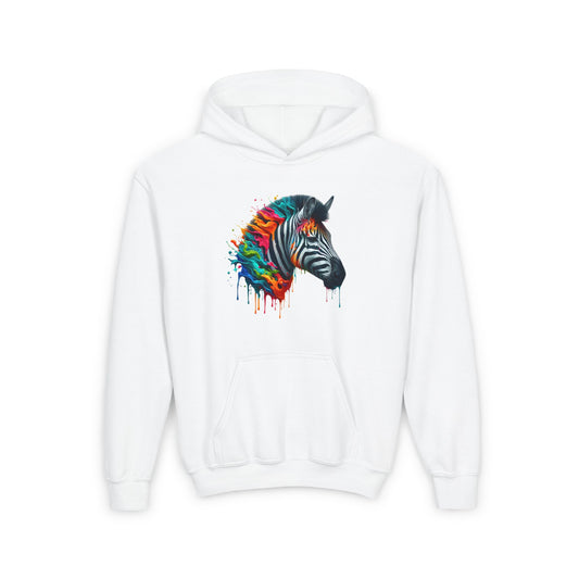 Colorful Zebra Youth Hoodie