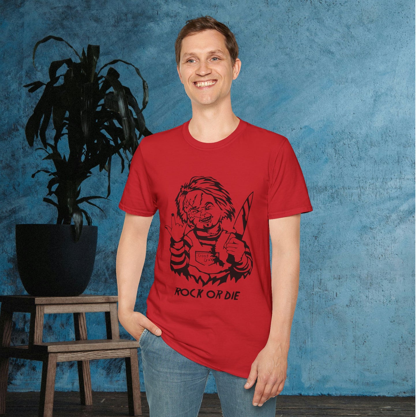 Chucky Rock or Die Adult T-shirt