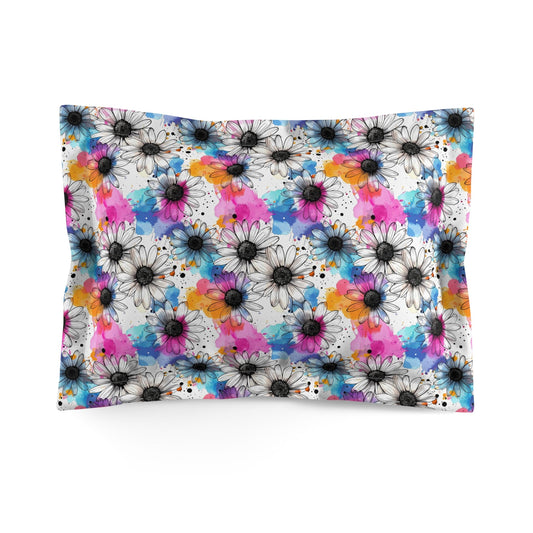 Watercolor Daisy Dream Pillow Sham