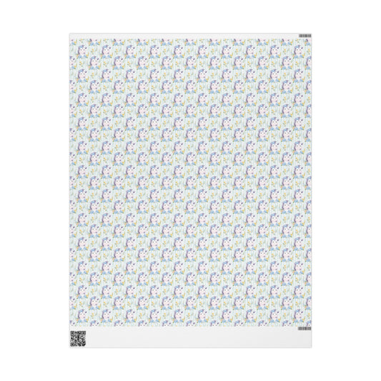 Zebras in Bloom Wrapping Paper