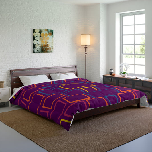 Purple Brick Wall Comforter