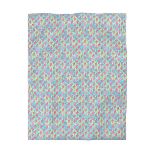 Strawberry Breeze Microfiber Duvet Cover