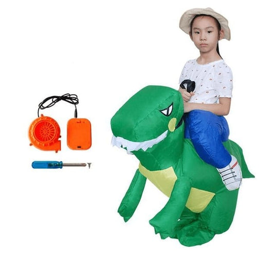 Inflatable T-Rex Rider Costume for Kids & Adults