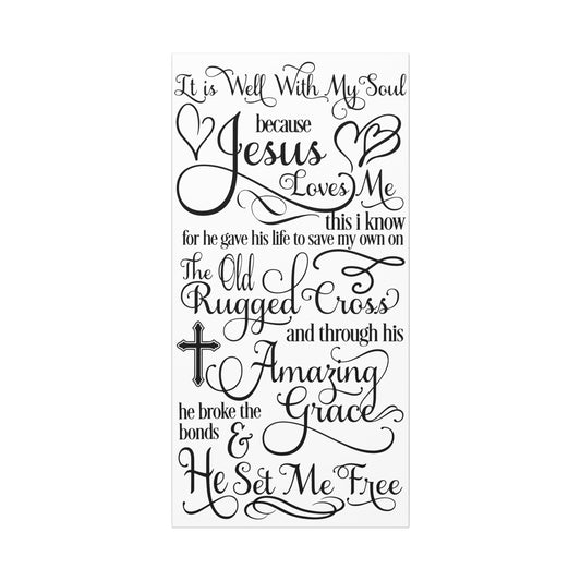 Hymnal Poem Canvas Art
