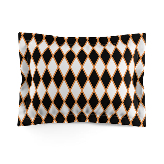Black & White Harlequin Microfiber Pillow Sham