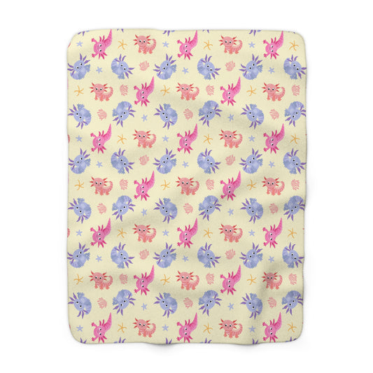 Happy Axos Sherpa Fleece Blanket