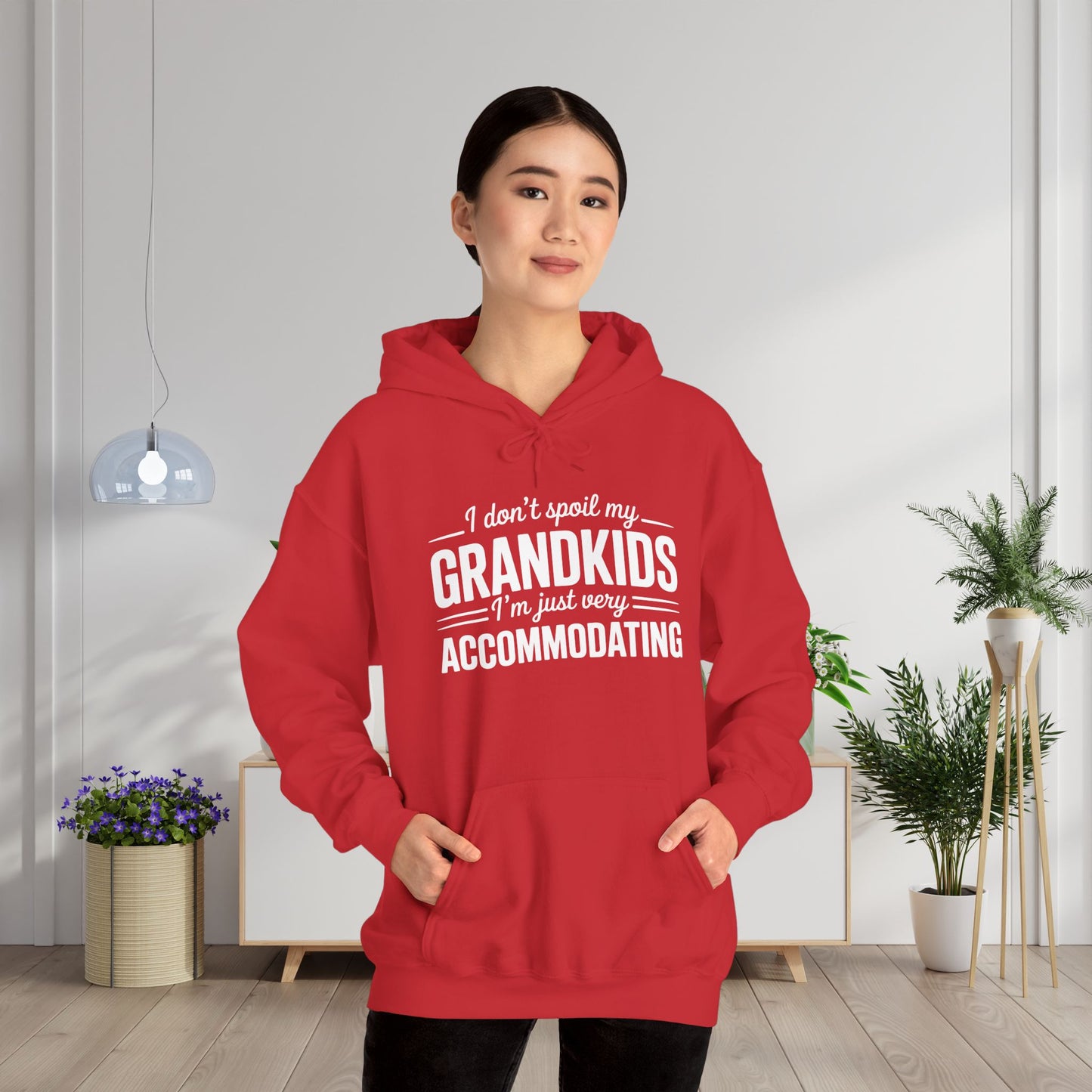 I Don't Spoil My Grandkids I'm Just Very Accommodating Heavy Blend™ Hooded Sweatshirt
