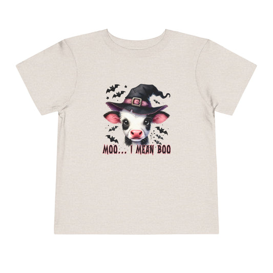 Moo I Mean Boo Toddler Tee