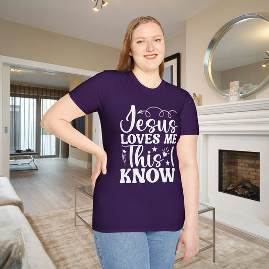Jesus Loves Me This I Know Adult T-shirt