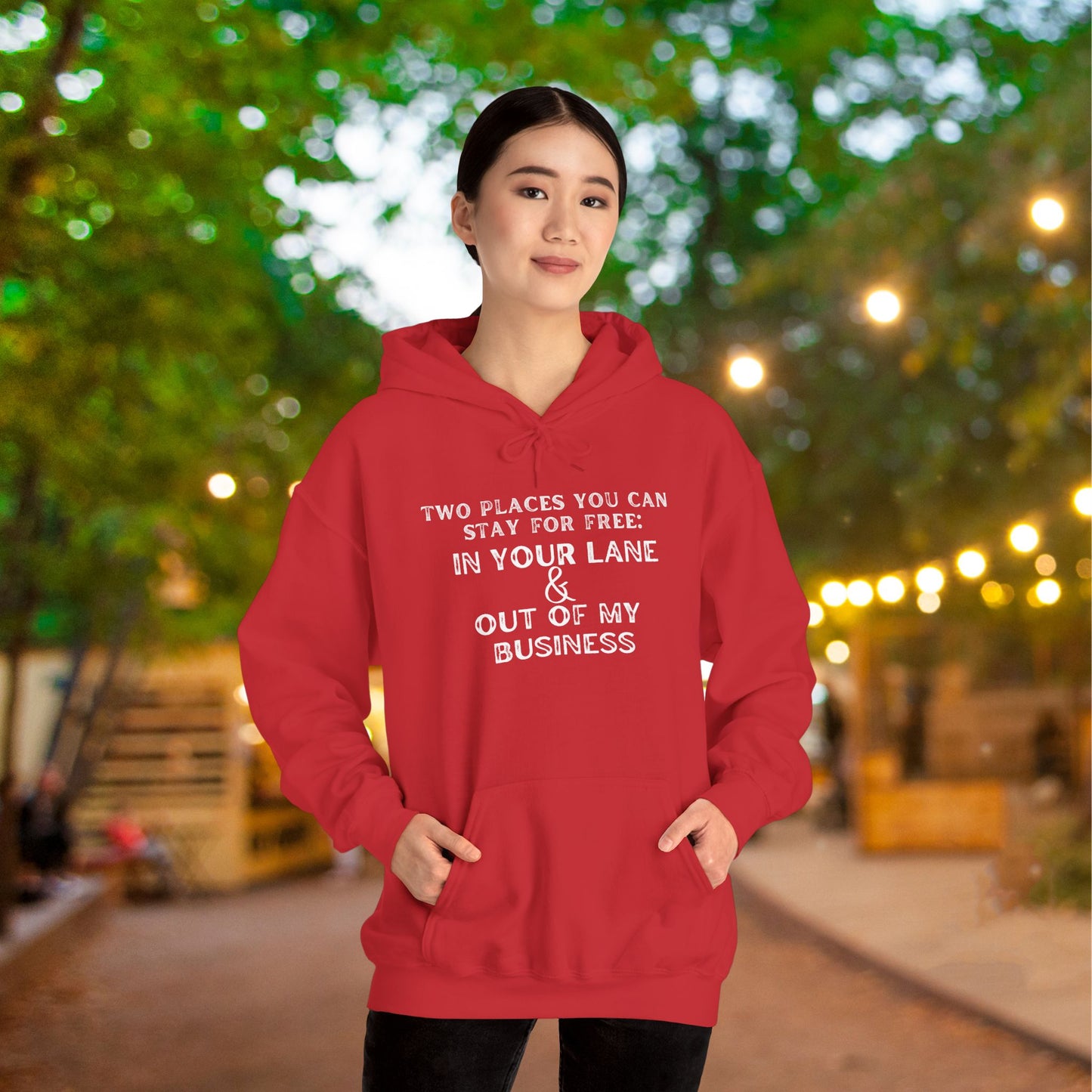 Two Places You Can Stay for Free Heavy Heavy Blend™ Hooded Sweatshirt