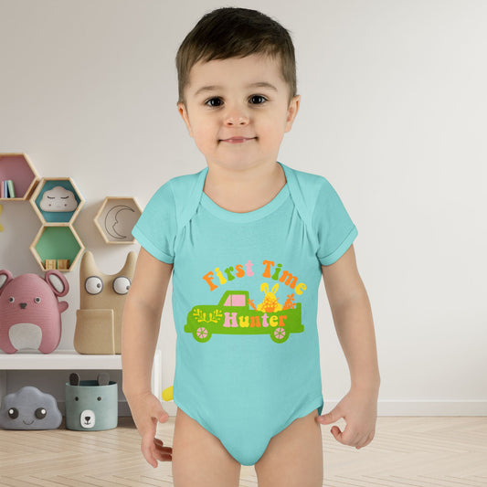 First Time Hunter (Easter) Infant Baby Rib Bodysuit