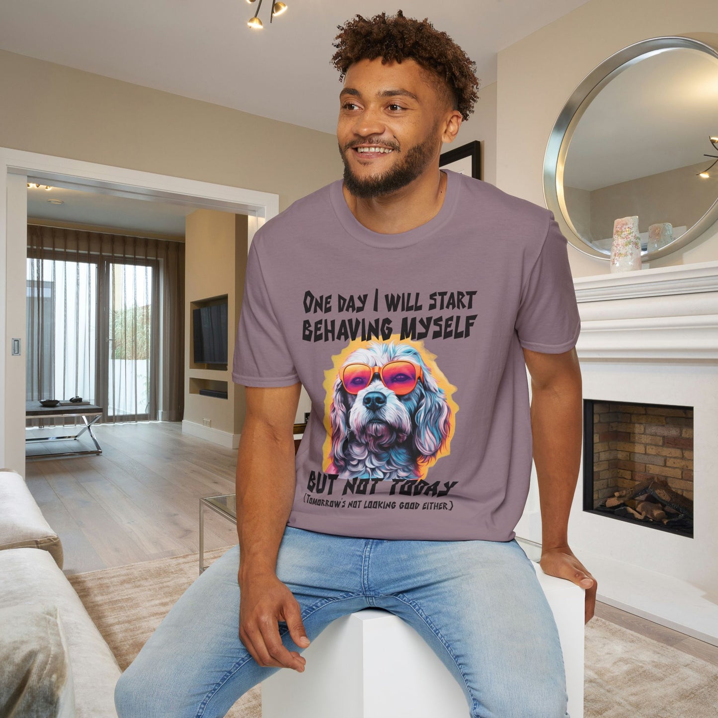 One Day I Will Start Behaving Myself... Adult T-shirt